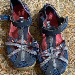 Merrell Girls Hydro Navy/Pink Outdoor Summer Beach Water Sandles Sz 13M